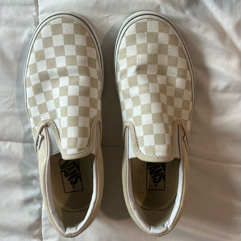 Neutral Checkered Vans